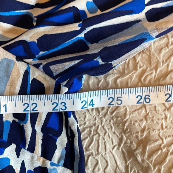 Sami & Jo Womens‎ Button Down Shirt Long Sleeve Top Geometric Abstract Blue XL - Picture 9 of 10